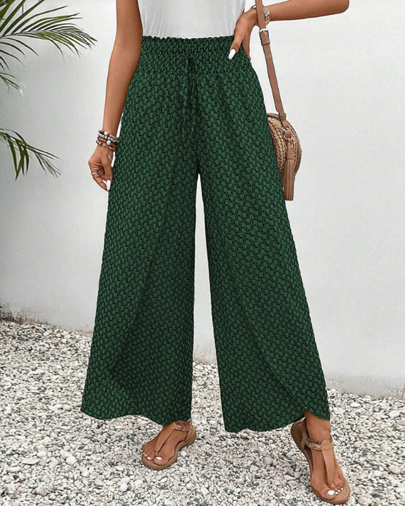 Women’s Smocked Waist Palazzo Trousers