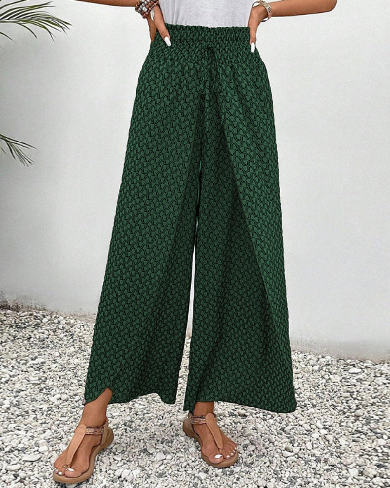Women’s Smocked Waist Palazzo Trousers