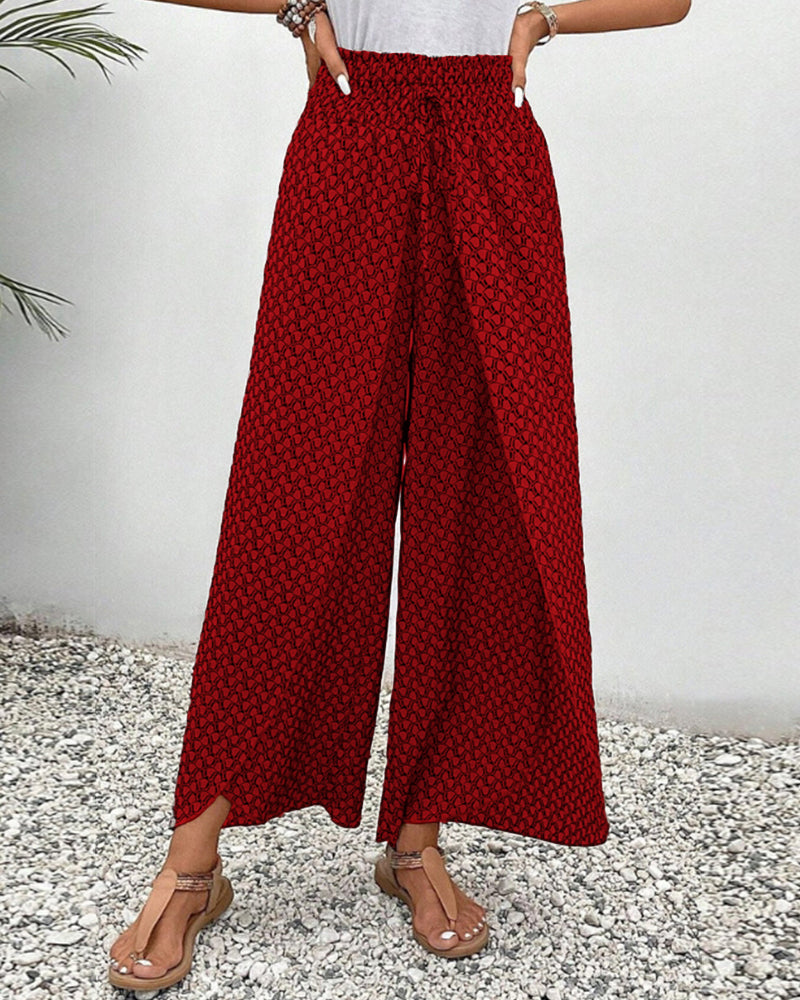 Women’s Smocked Waist Palazzo Trousers