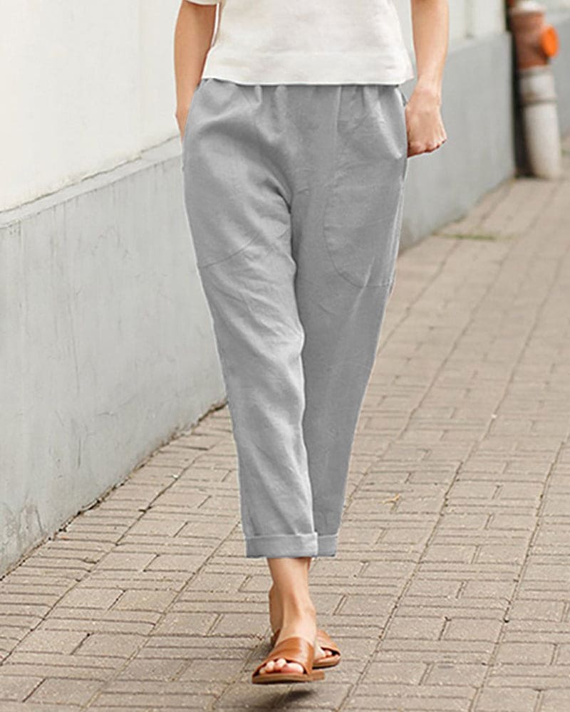 Women's Linen-Cotton Harem Trouser