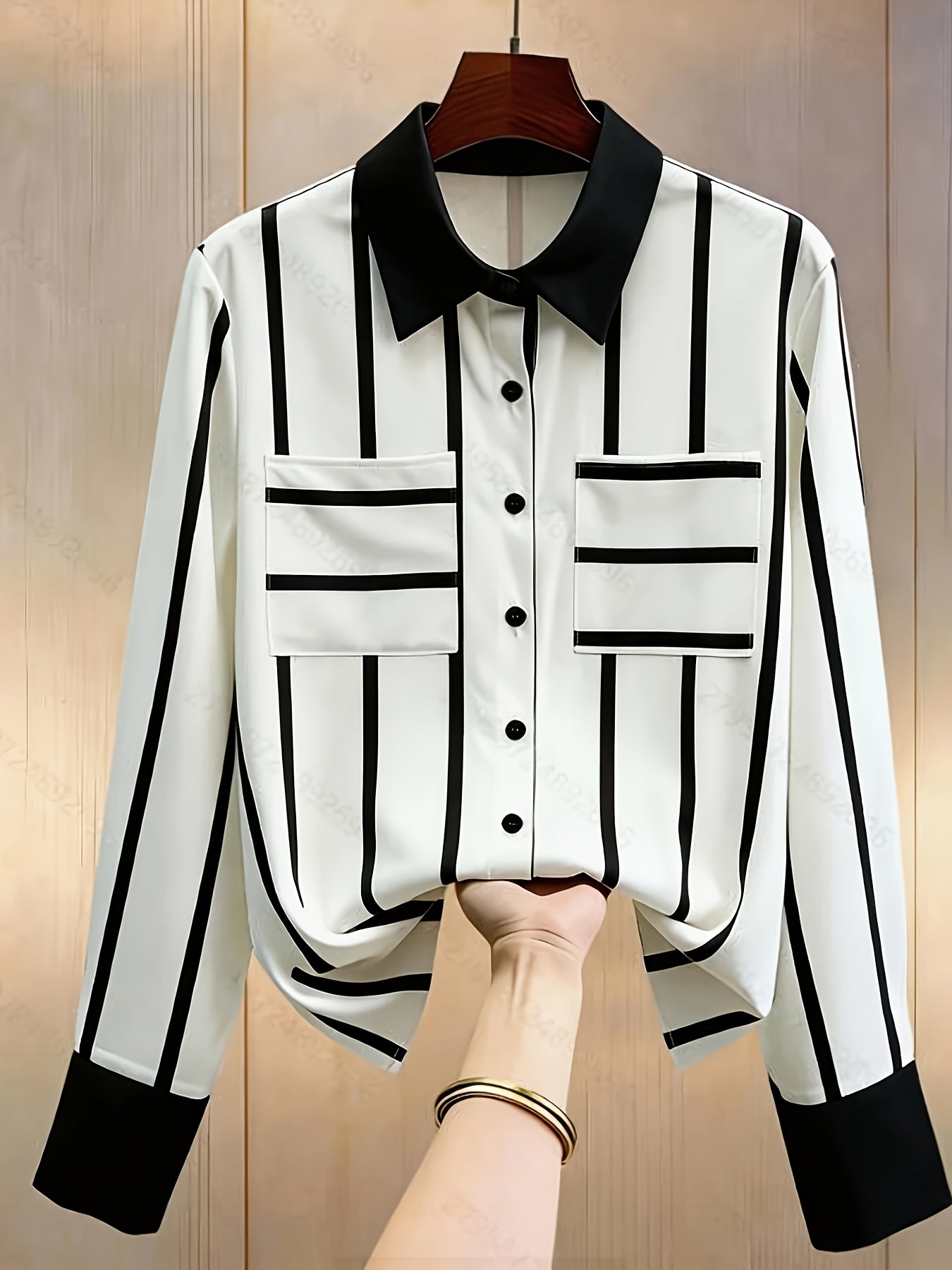 Multicolour contrast stripe Blouse