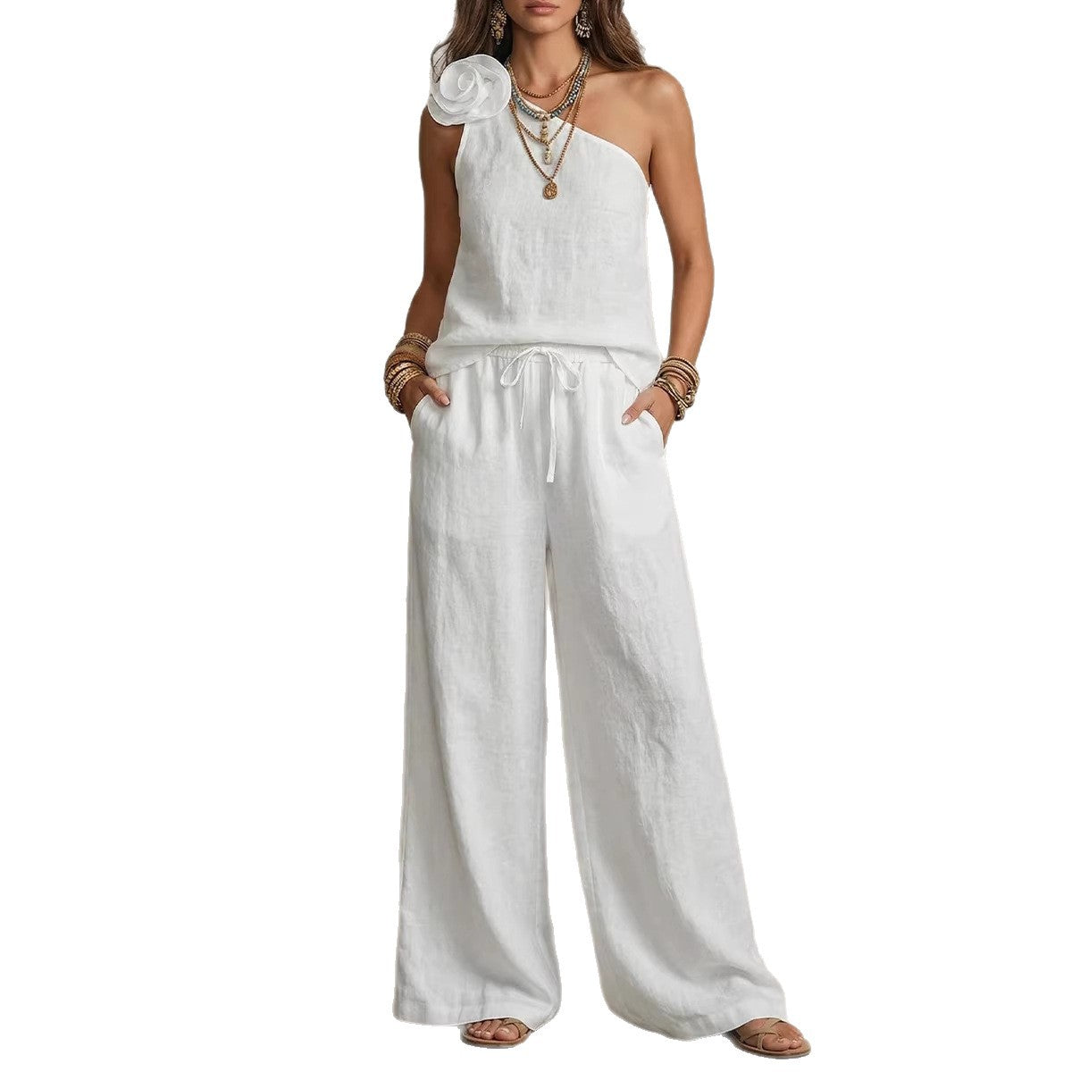 Two-Tone Sleeveless Co-ord Set
