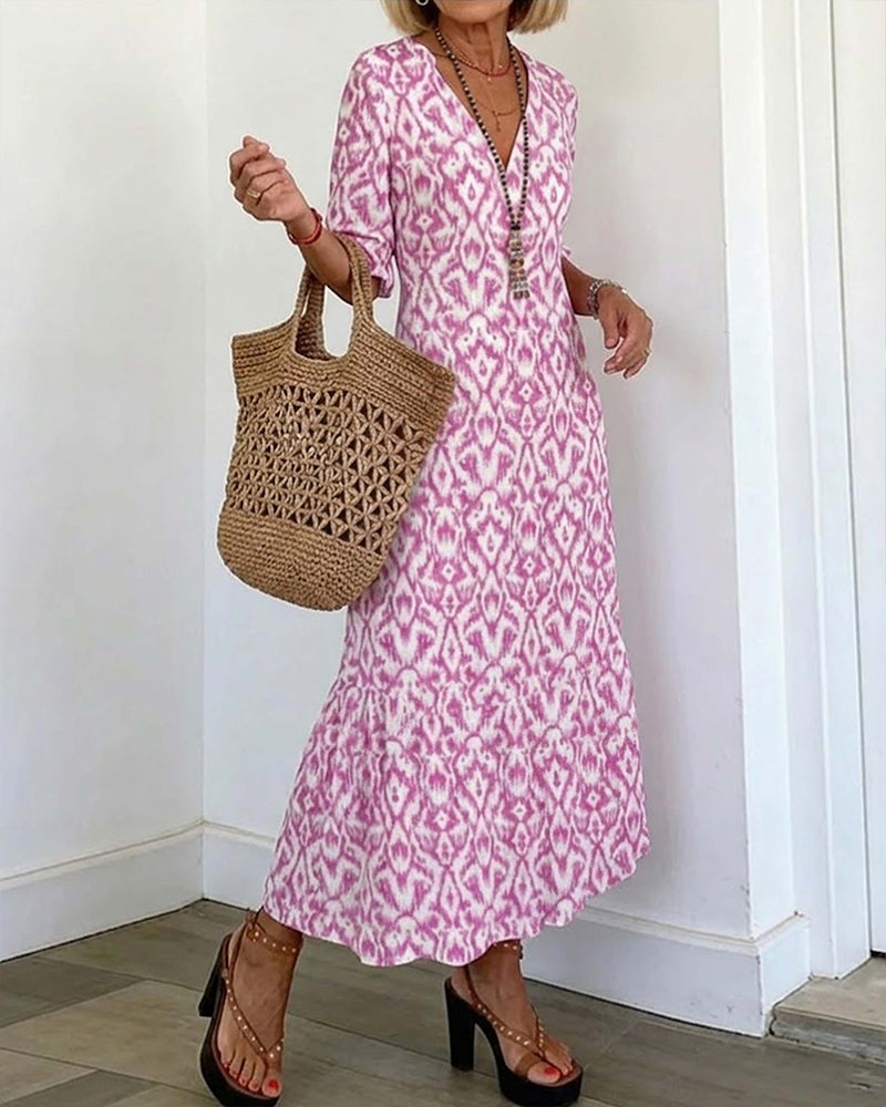 Ruffle A-line midi dress, back view