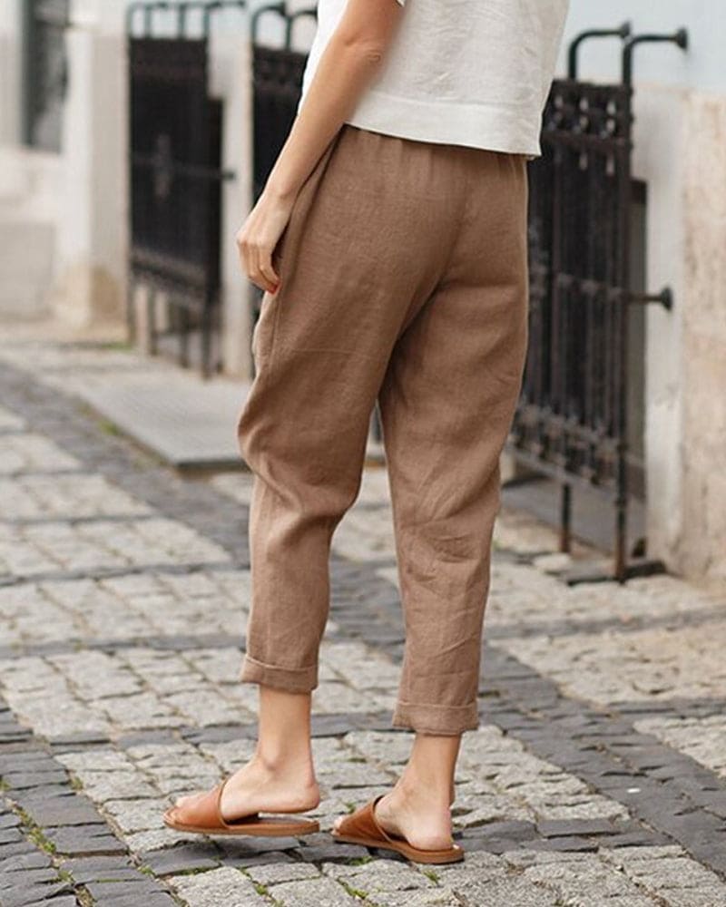 Women's Linen-Cotton Harem Trouser