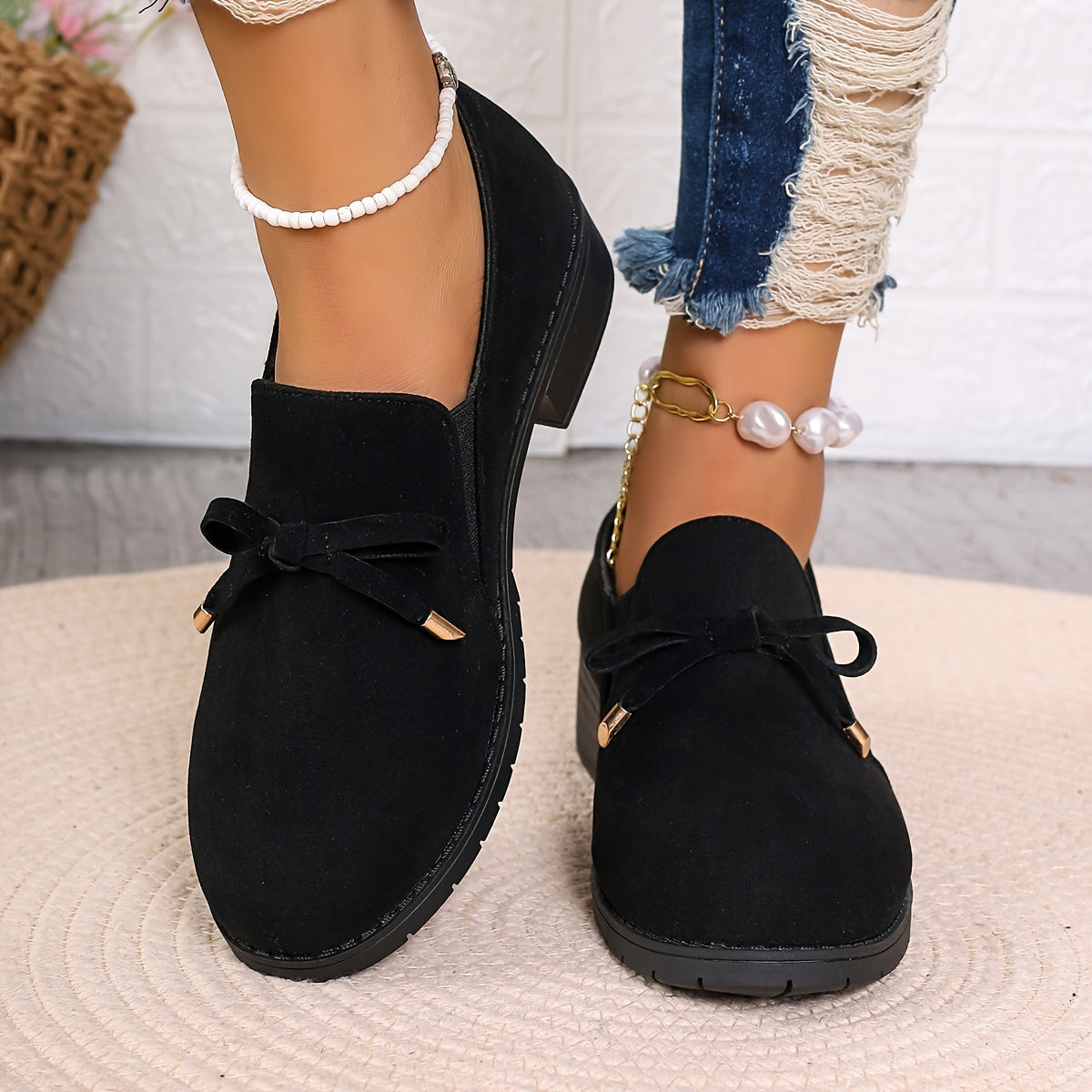 Green Slip-On Loafers
