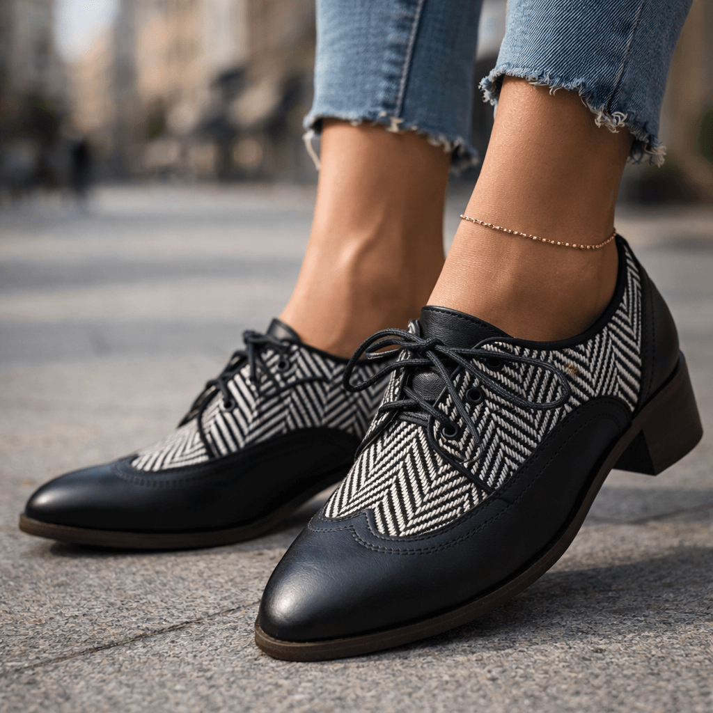 Smart Casual Tweed Herringbone Brogues