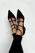 Women's Strappy Pointed-Toe Block Heels