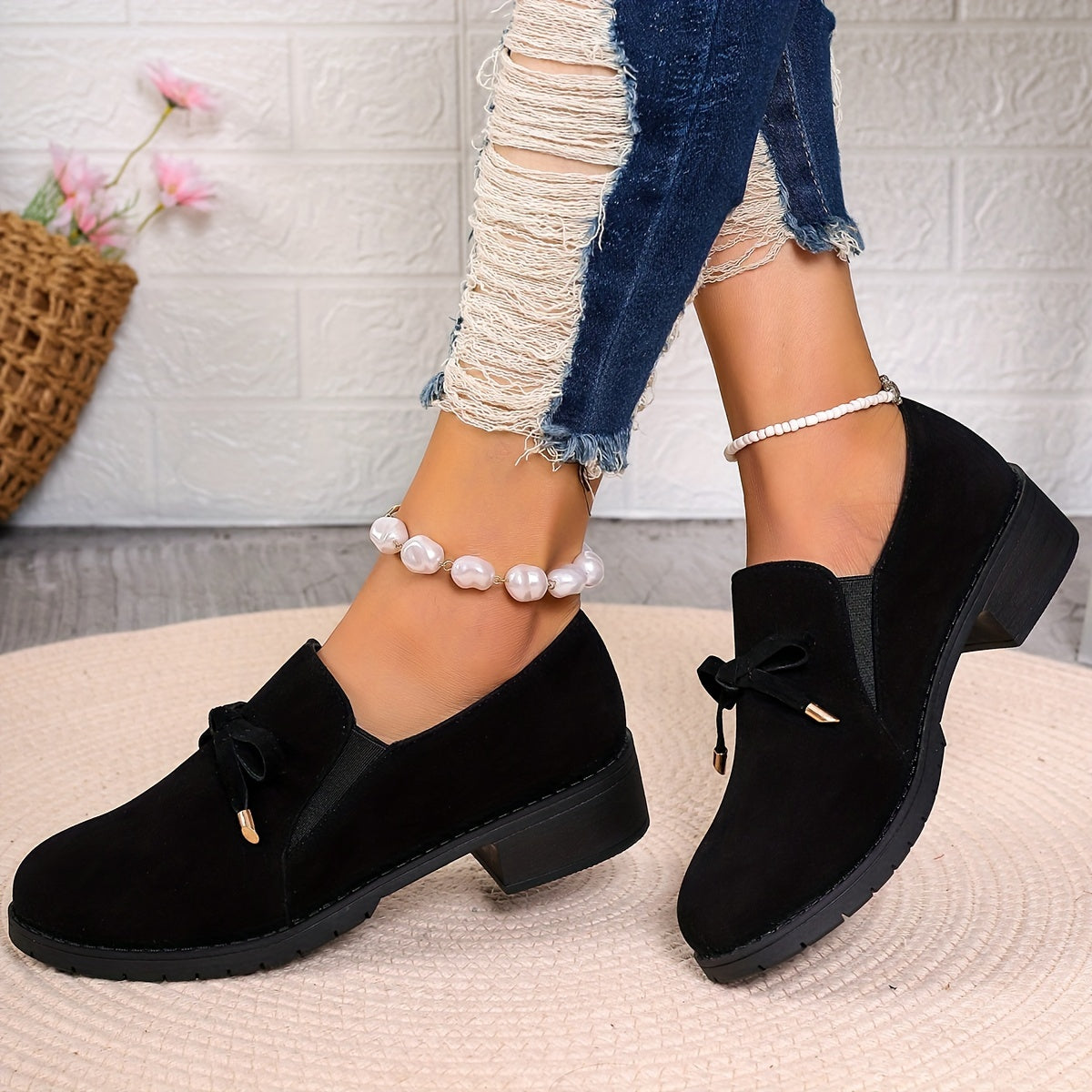 Green Slip-On Loafers