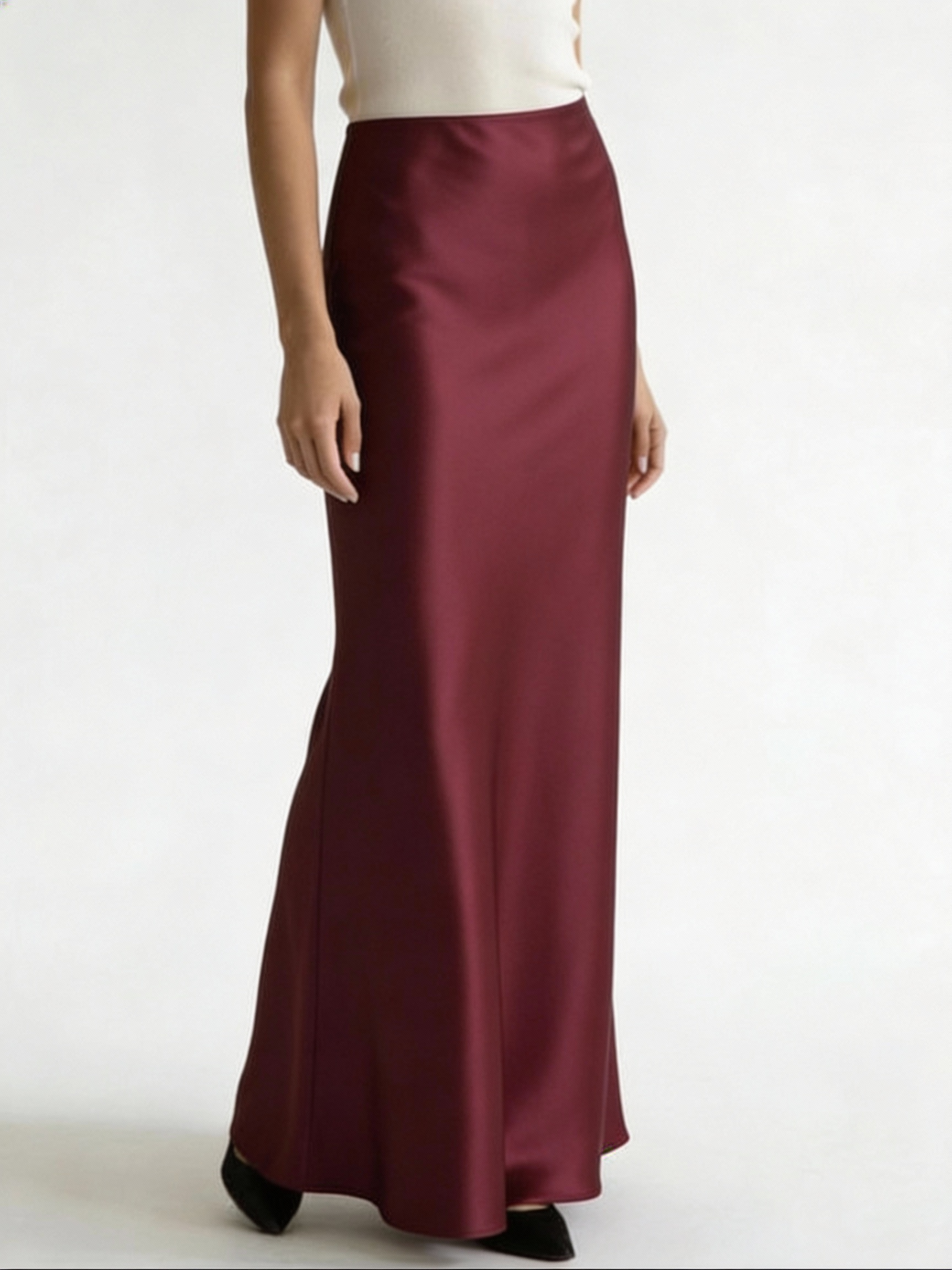 The Lorena Satin Maxi Skirt