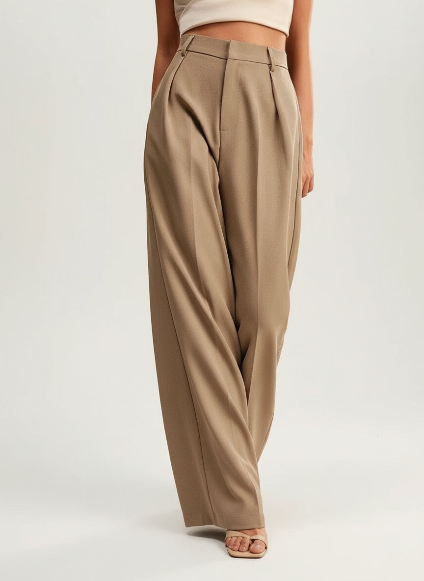 Riviera High Waist Wide Leg Tailored Trousers