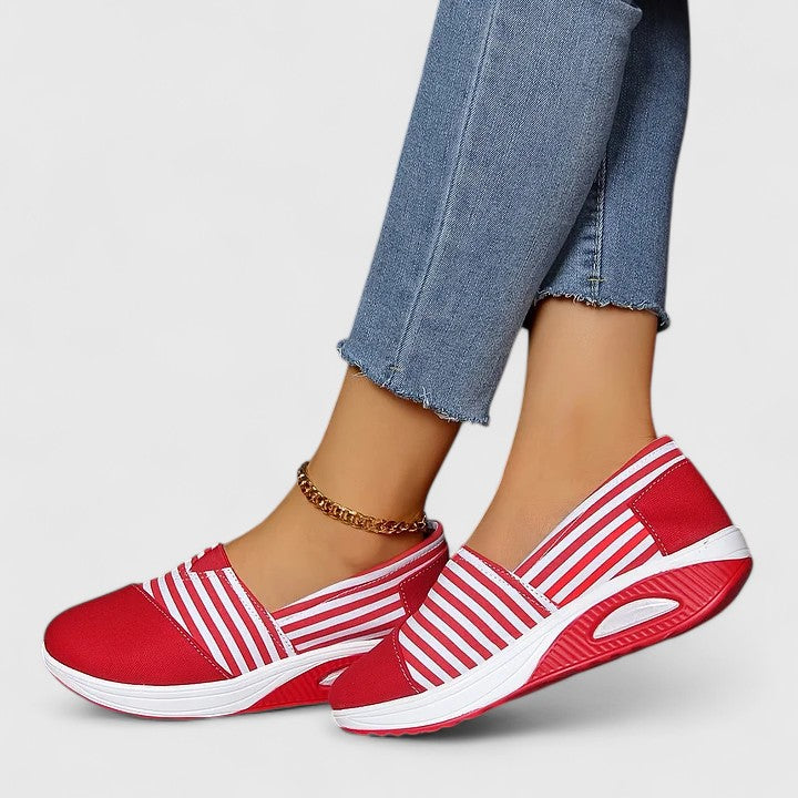 Women's Striped Slip-On Trainers