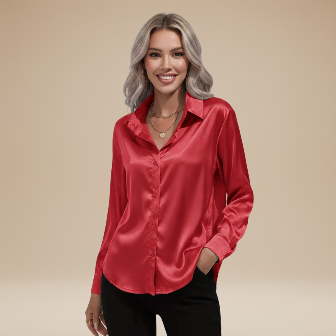 Elegant Women's Satin Shirt