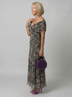 Draped neckline off-shoulder midi dress, colourway variant view