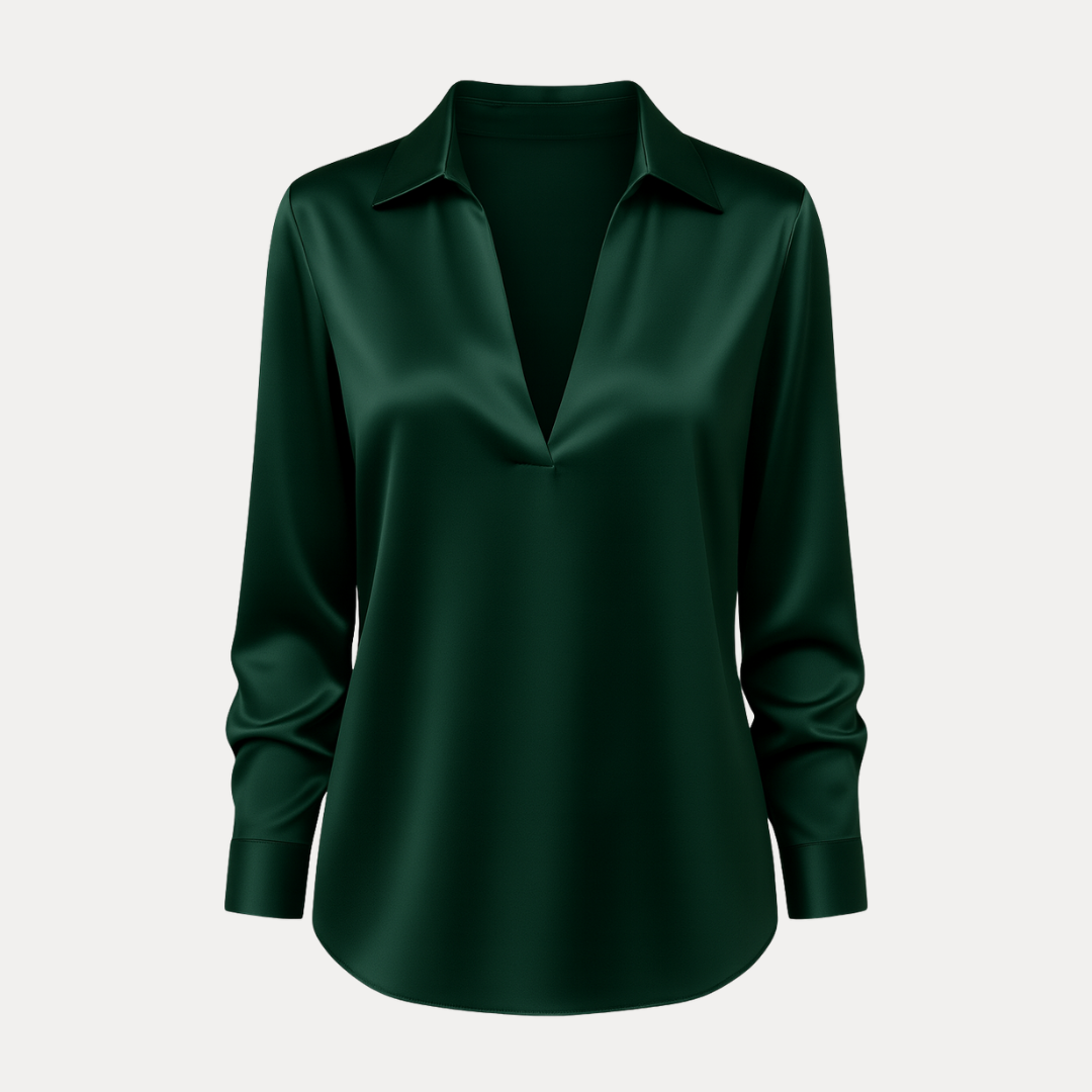 Elegant Women's V-Neck Blouse