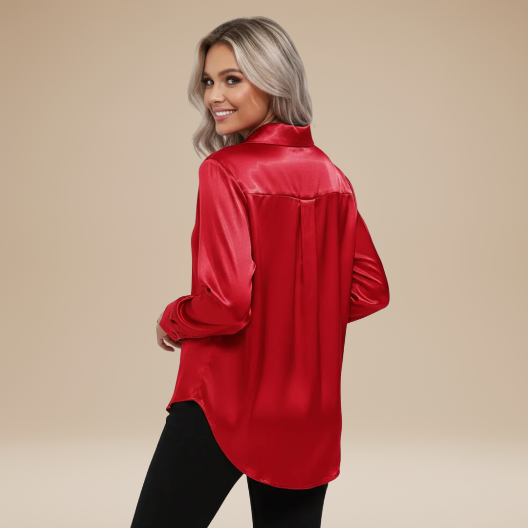 Elegant Women's Satin Shirt