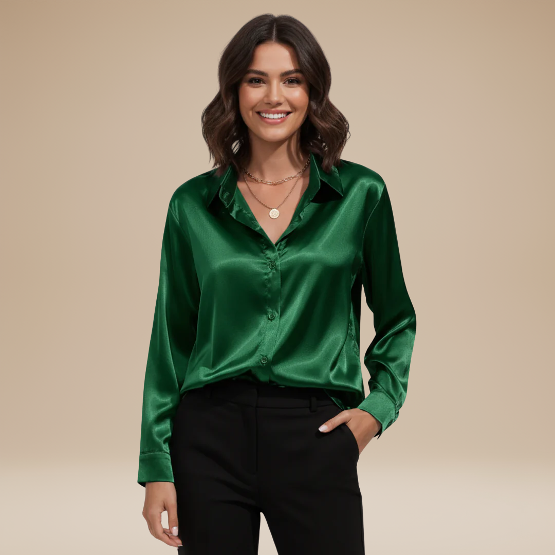 Elegant Women's Satin Shirt