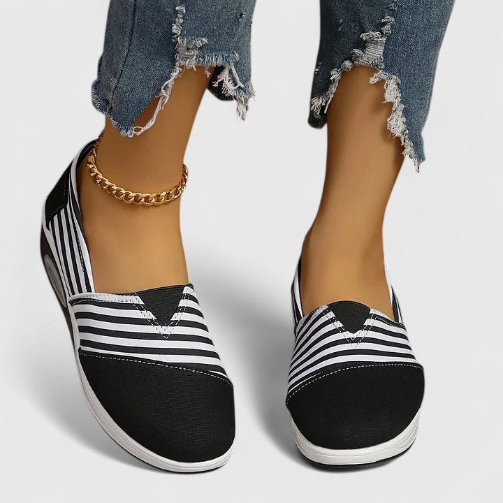Women's Striped Slip-On Trainers