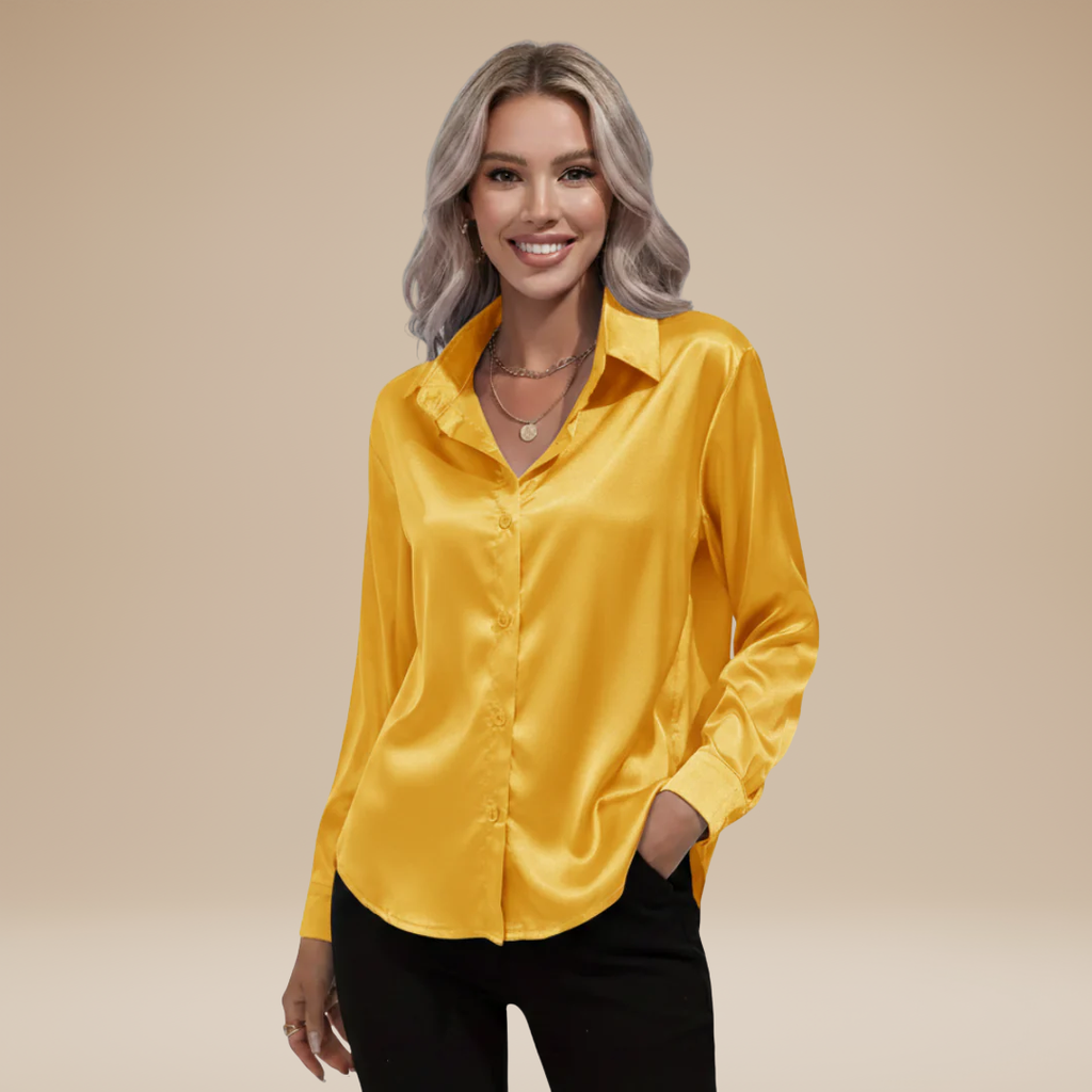 Elegant Women's Satin Shirt