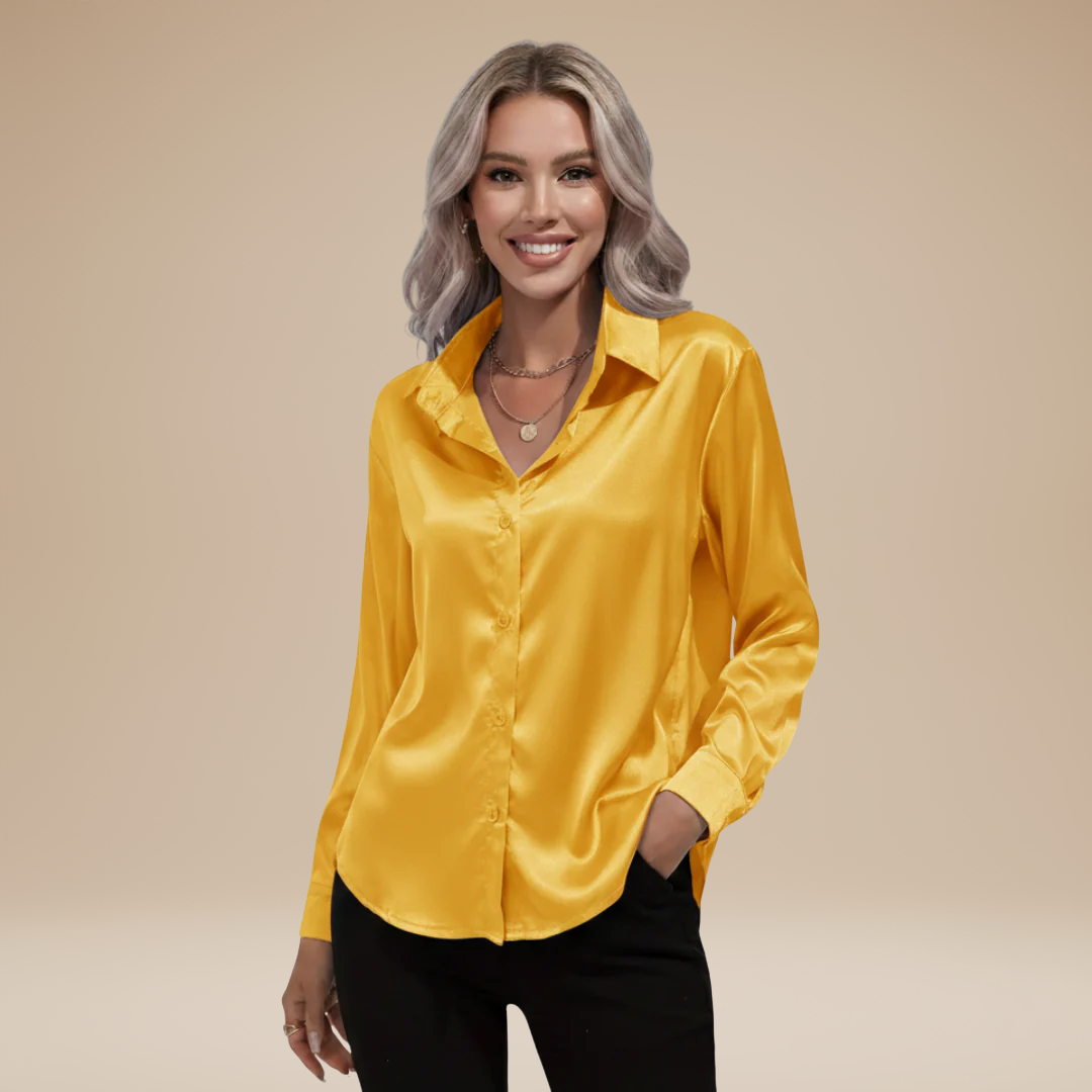 Elegant Women's Satin Shirt