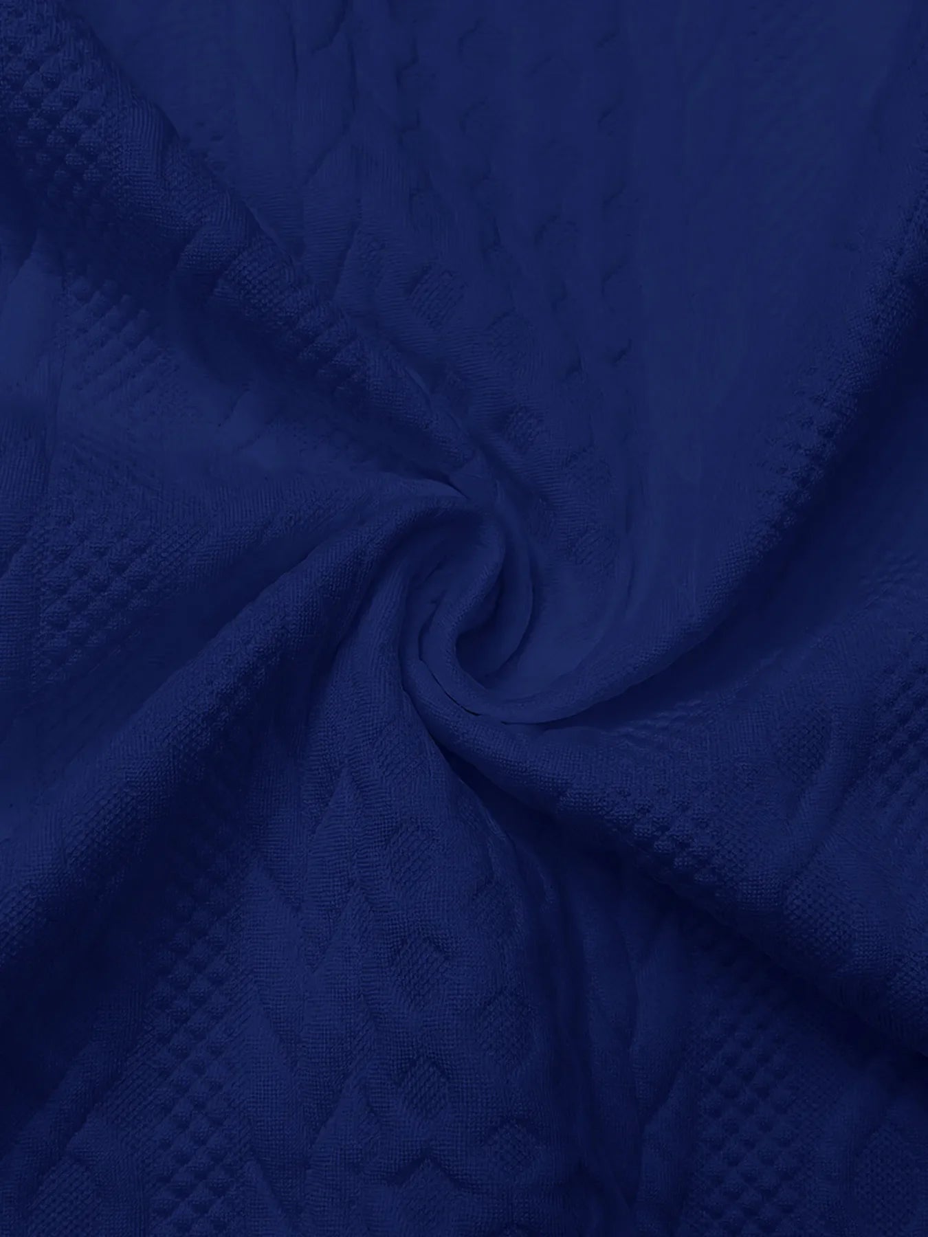 Blue Jacquard Hooded Jacket