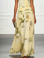 Floral Boat Neck Sleeveless Maxi Dress – Wedding Guest