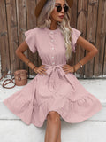 Tiered Belted Mini Sundress