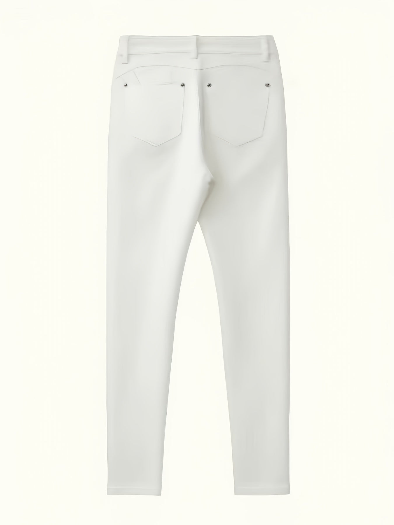 Ivory White Slim-Fit Stretch Skinny Jeans