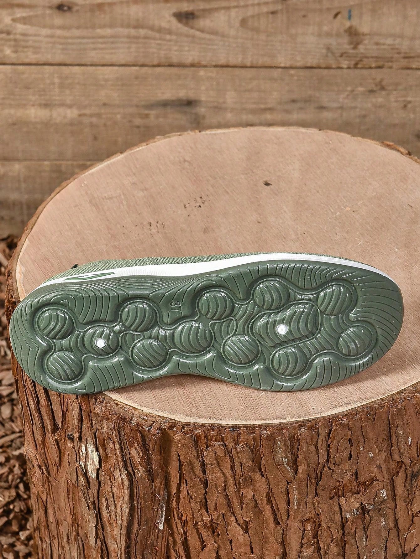 Orthopaedic mesh shoes worn on foot, comfortable everyday view