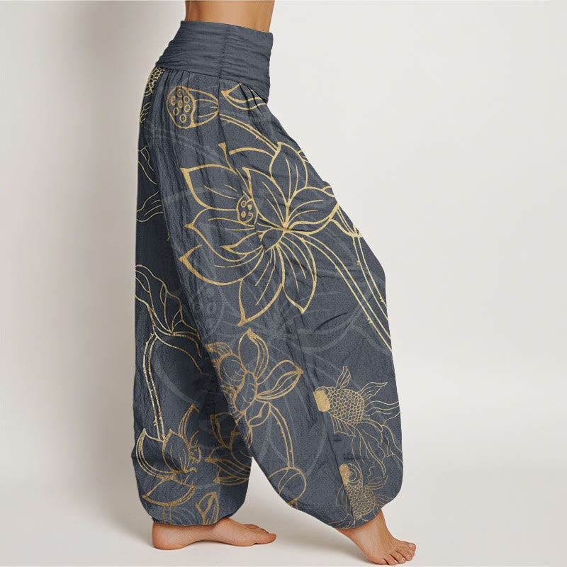 Buddha Pure Cotton Women's Elastic Waist Harem Pants