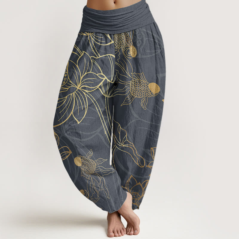Buddha Pure Cotton Women's Elastic Waist Harem Pants