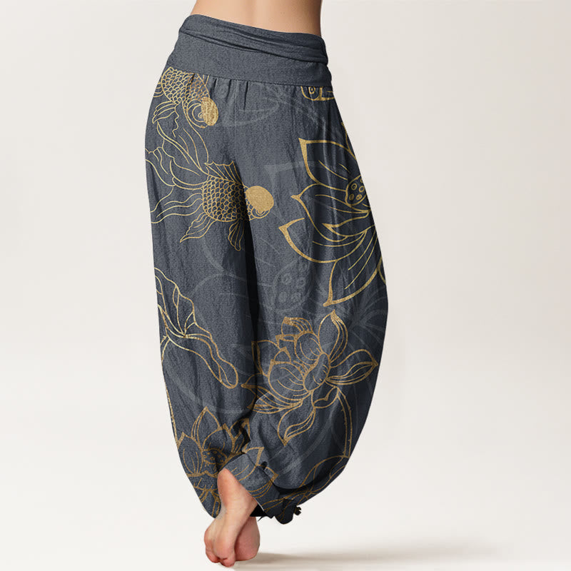 Buddha Pure Cotton Women's Elastic Waist Harem Pants