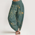 Buddha Pure Cotton Women's Elastic Waist Harem Pants