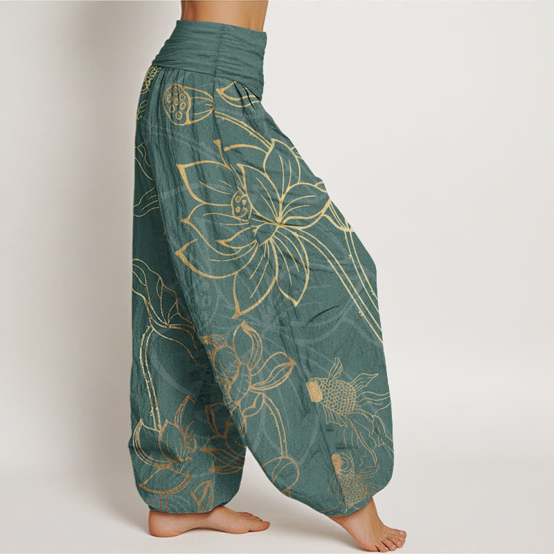 Buddha Pure Cotton Women's Elastic Waist Harem Pants