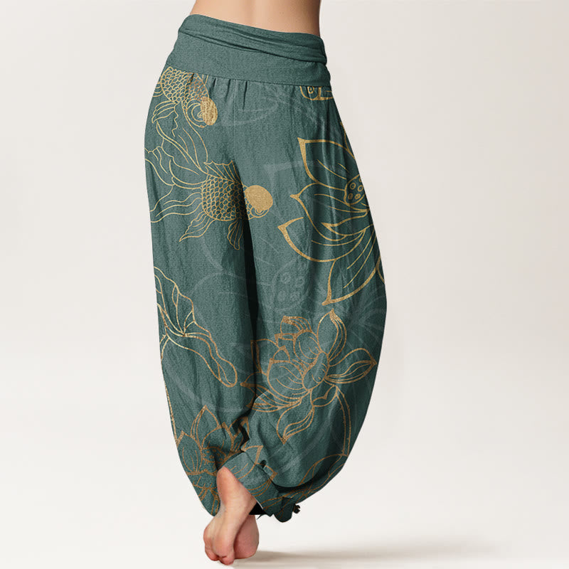 Buddha Pure Cotton Women's Elastic Waist Harem Pants