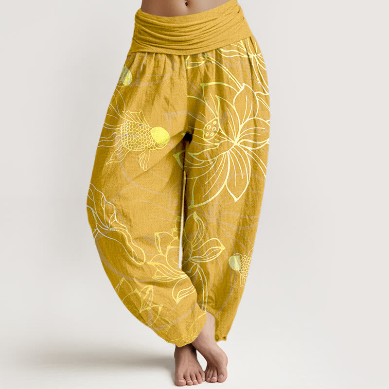 Buddha Pure Cotton Women's Elastic Waist Harem Pants