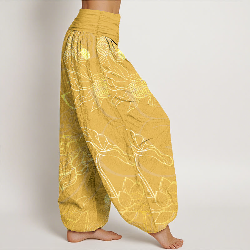 Buddha Pure Cotton Women's Elastic Waist Harem Pants