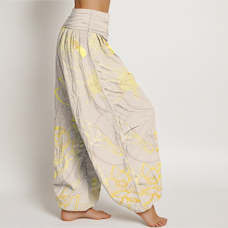 Buddha Pure Cotton Women's Elastic Waist Harem Pants