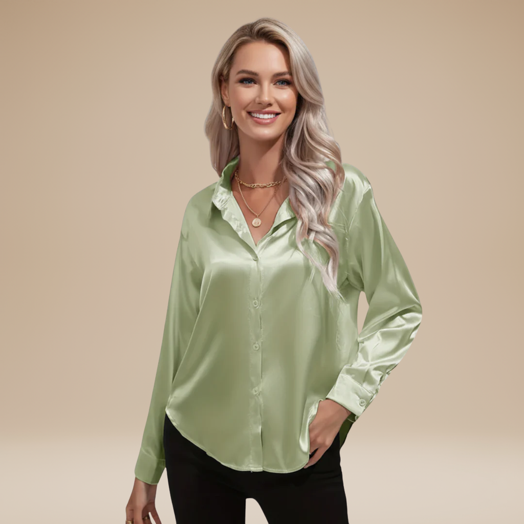 Elegant Women's Satin Shirt