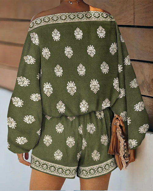 Lantern sleeve co-ord set boho summer | Alba Muse