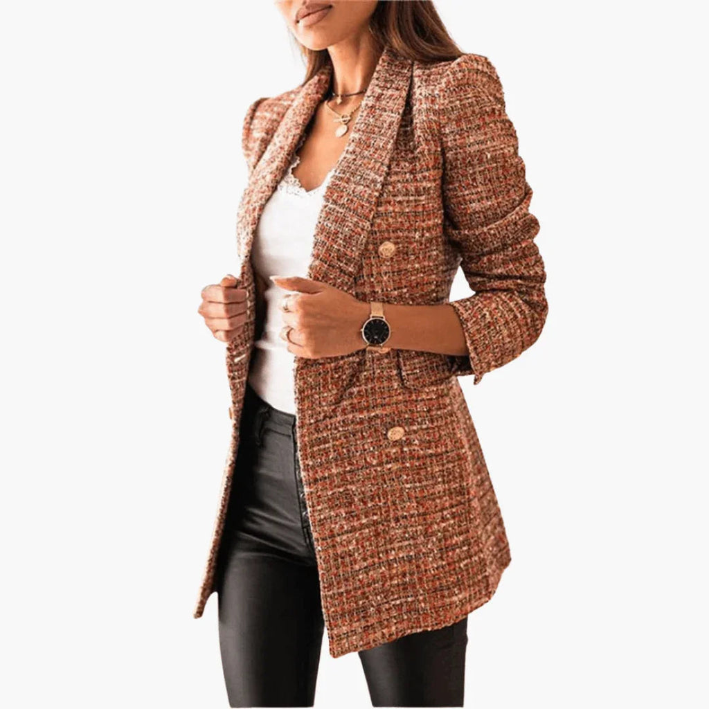 Brown Tweed Blazer, front view
