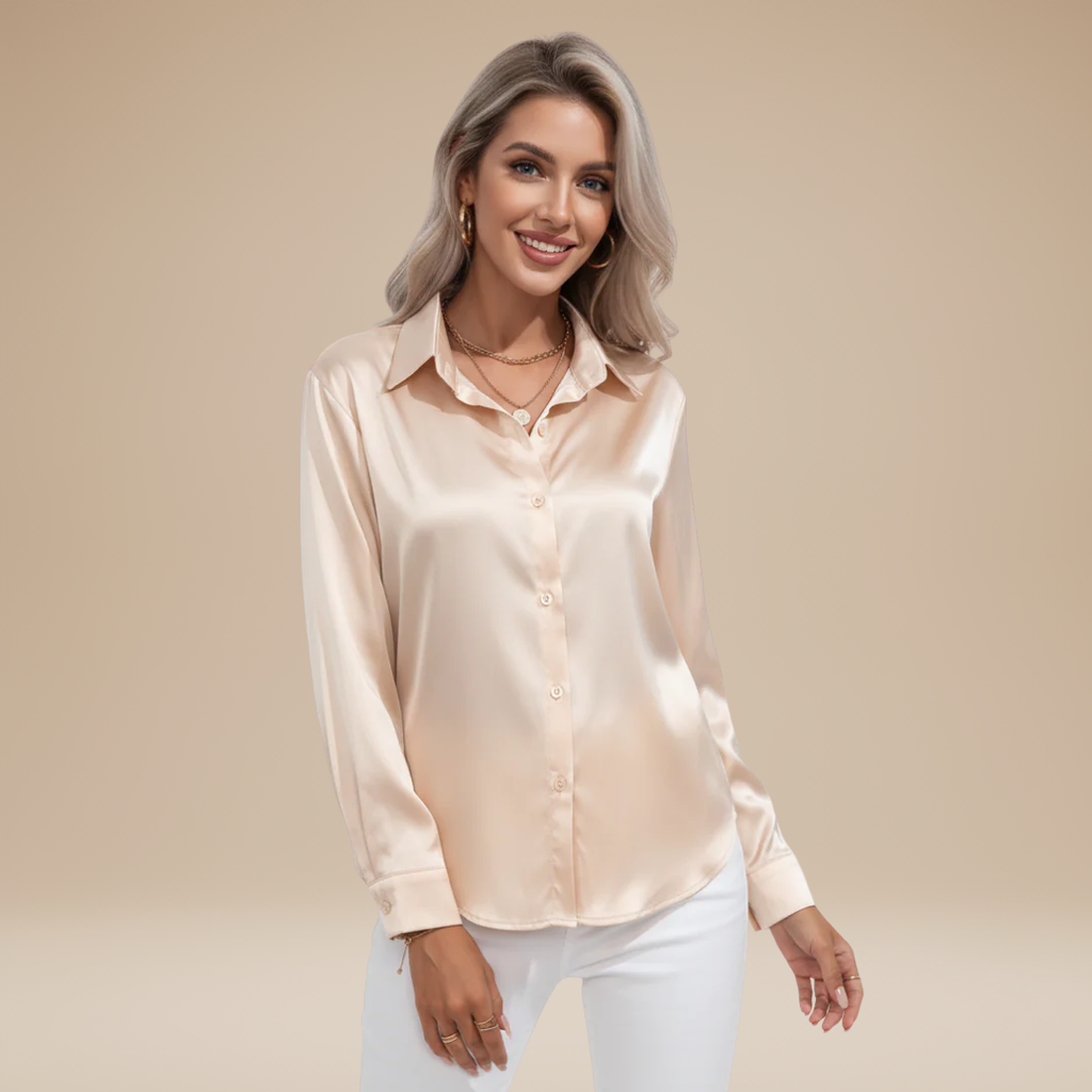 Elegant Women's Satin Shirt