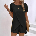 Women's Lounge Set Stylish Top Matching Shorts | Alba Muse