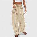 Wide-Leg Comfort Trousers — worn on model