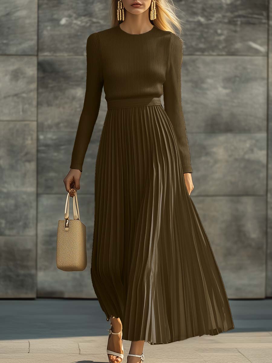 Cream knit maxi dress