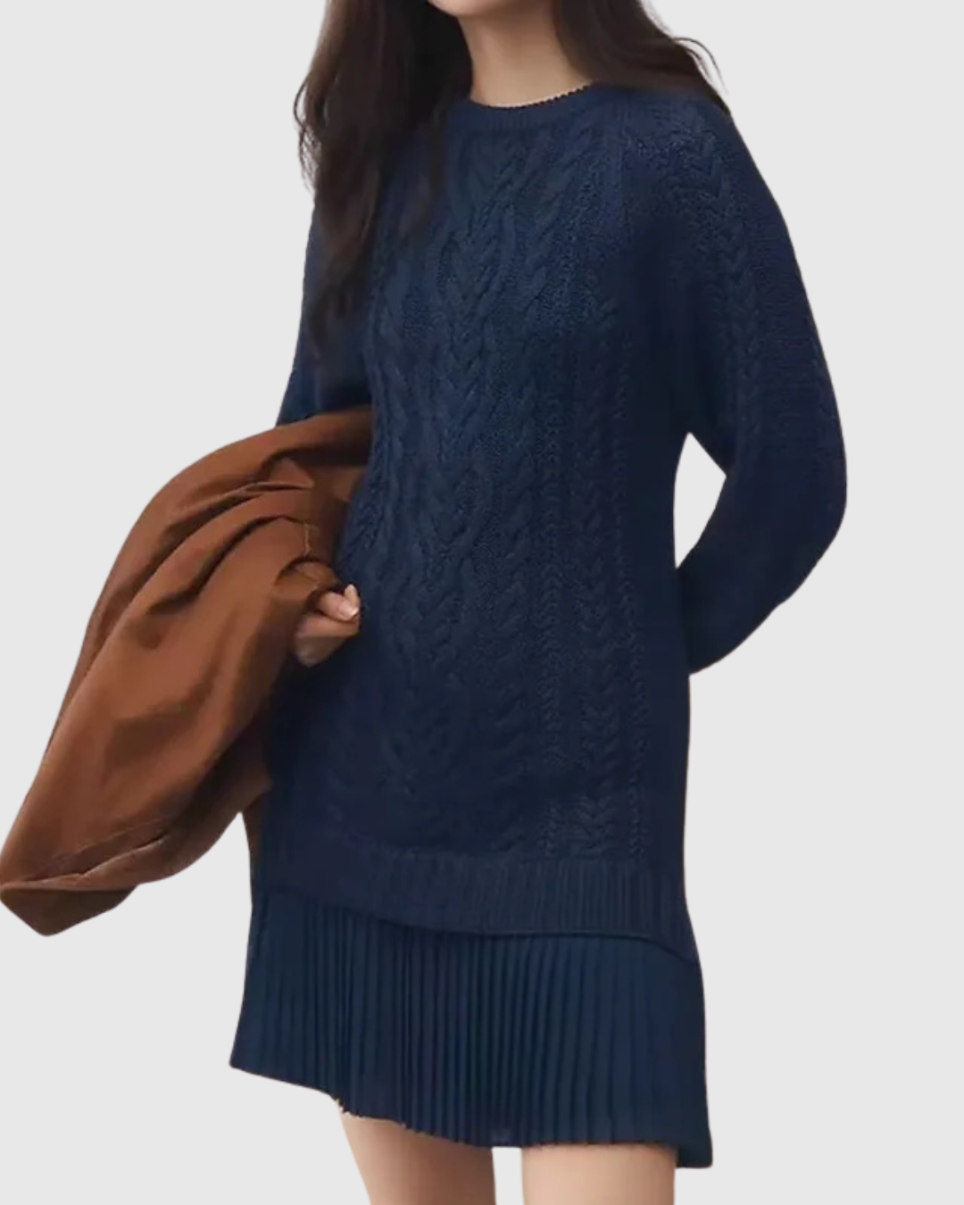 Cable-Knit Sweater Dress
