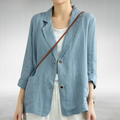 Women's lightweight linen cotton blazer summer casual | Alba Muse