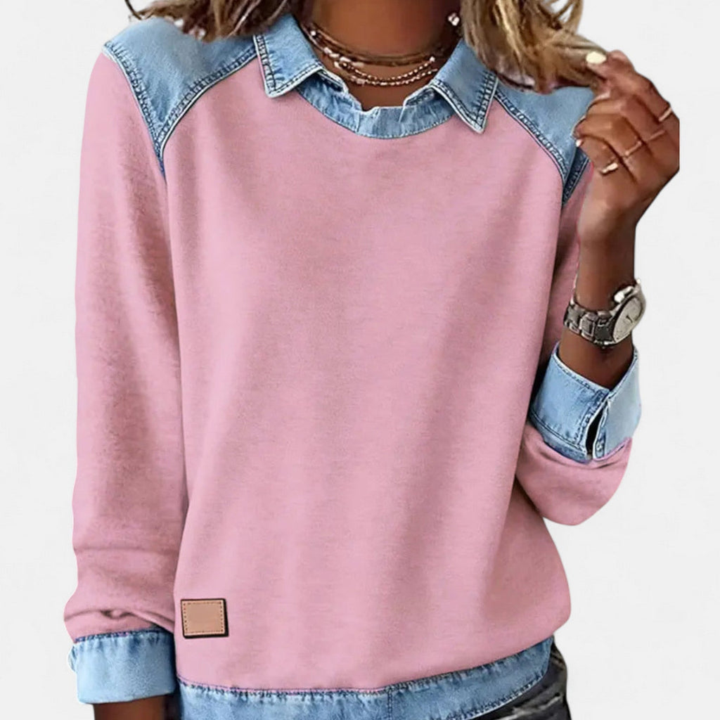 Khaki collared knit jumper, versatile wardrobe staple | Alba Muse