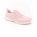 Side view of women's sparkle knit trainers with shimmer detail