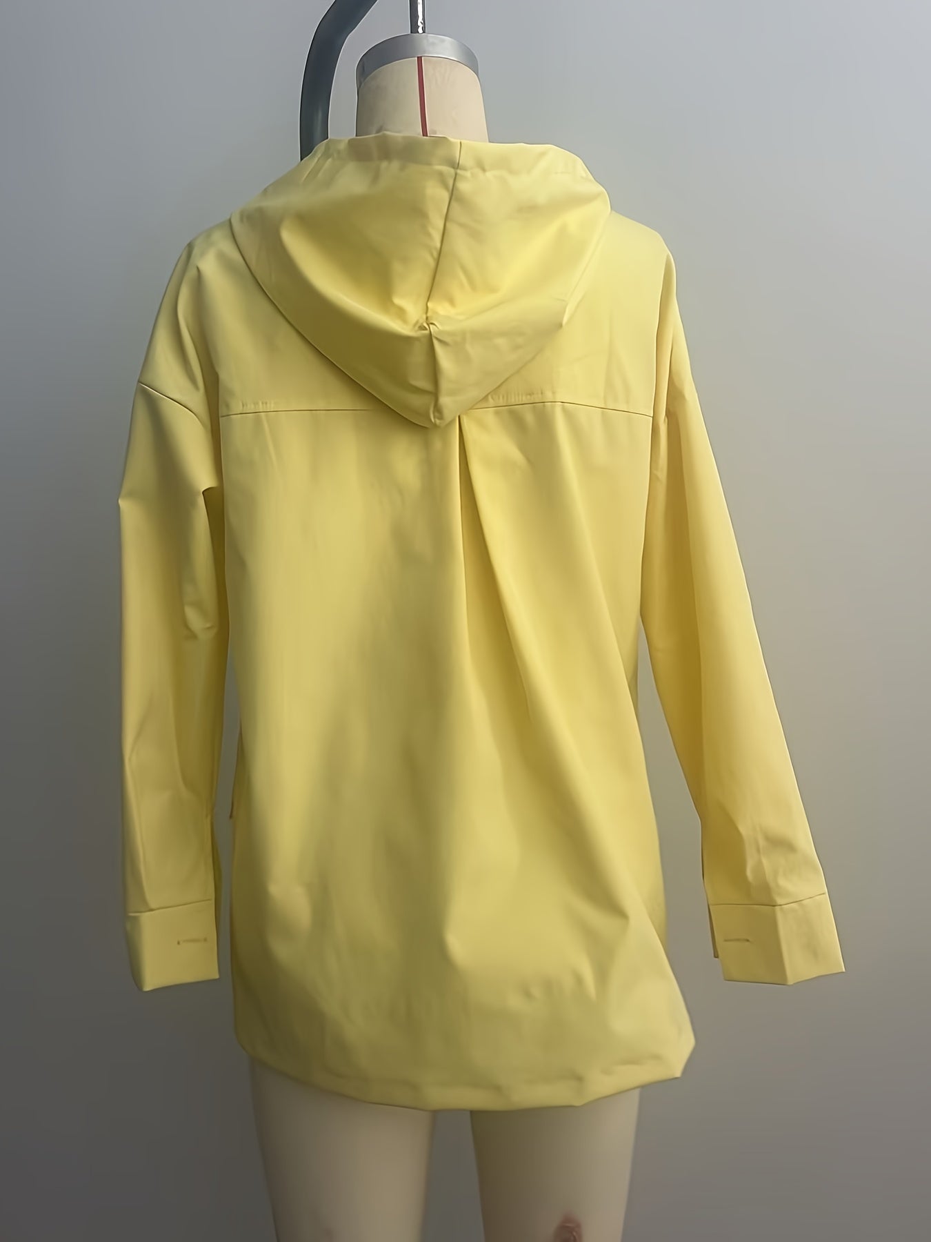 Beige casual thin hooded jacket