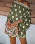 Boho lantern sleeve top and shorts co-ord | Alba Muse